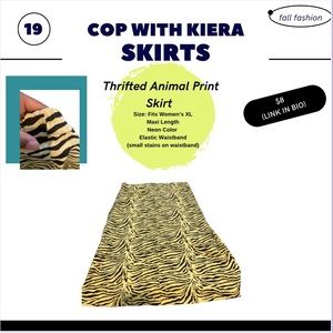 Neon Animal Print Skirt